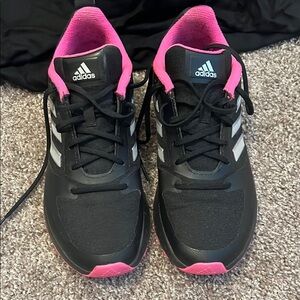 Adidas Black and Pink Athletic Shoes for Performance